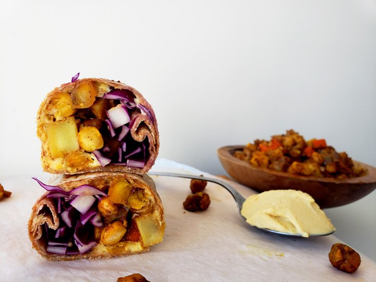 Moroccan chickpeas wraps