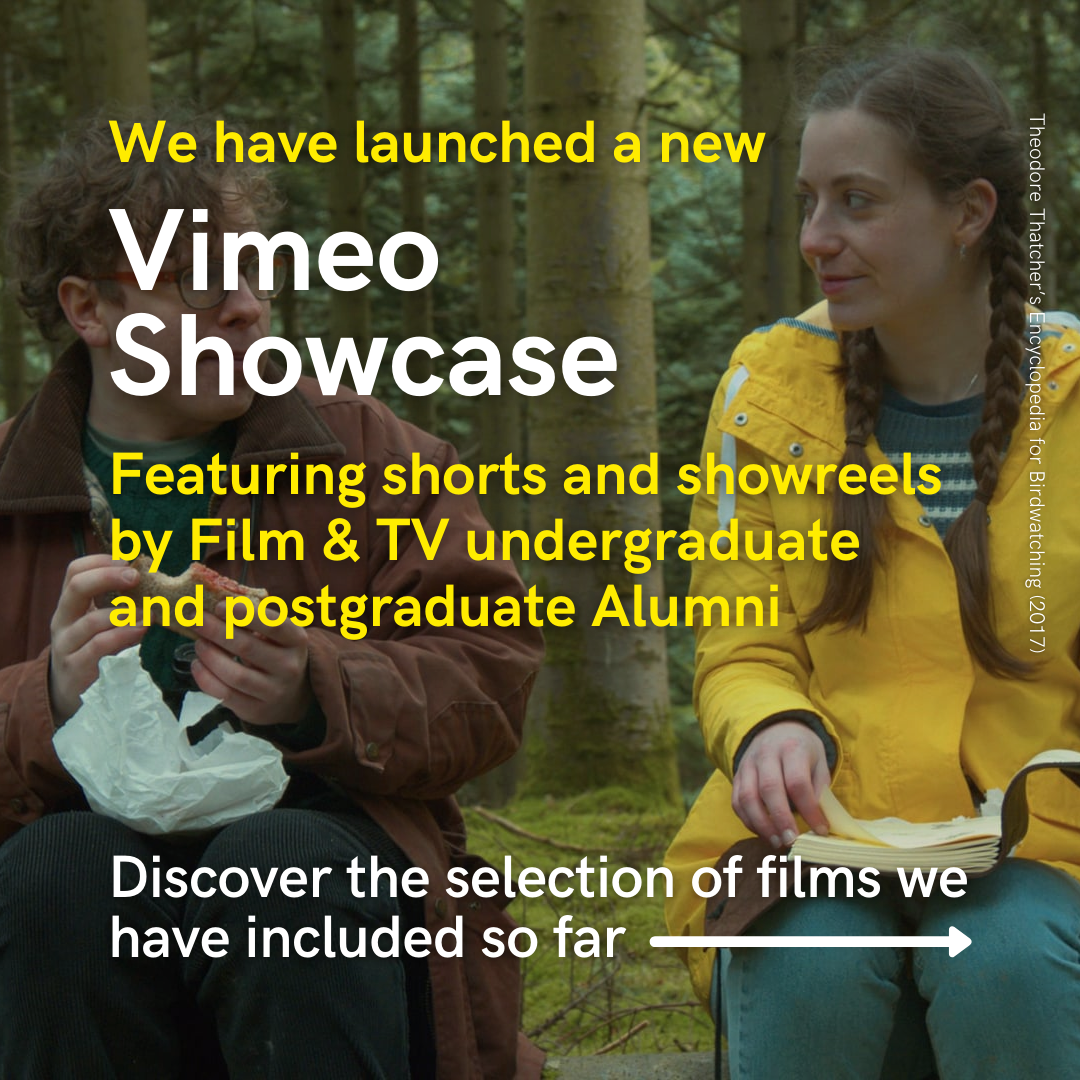 Social media post inviting people to visit the Vimeo SHowcase and describing that, by scrolling right, they learn about what films are featured in this space