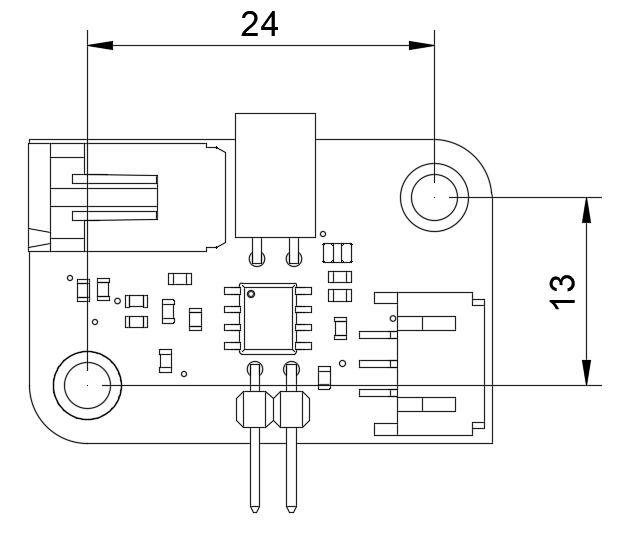 Dyze Design PT100 Amplifier Board Drawing