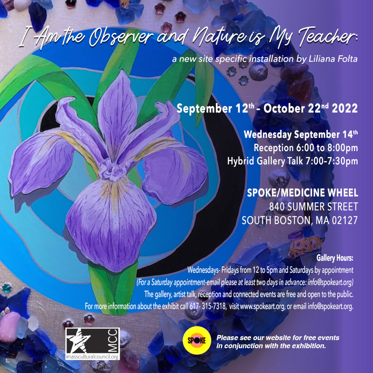Flyer for exhibition I am the observer and nature is my teacher
