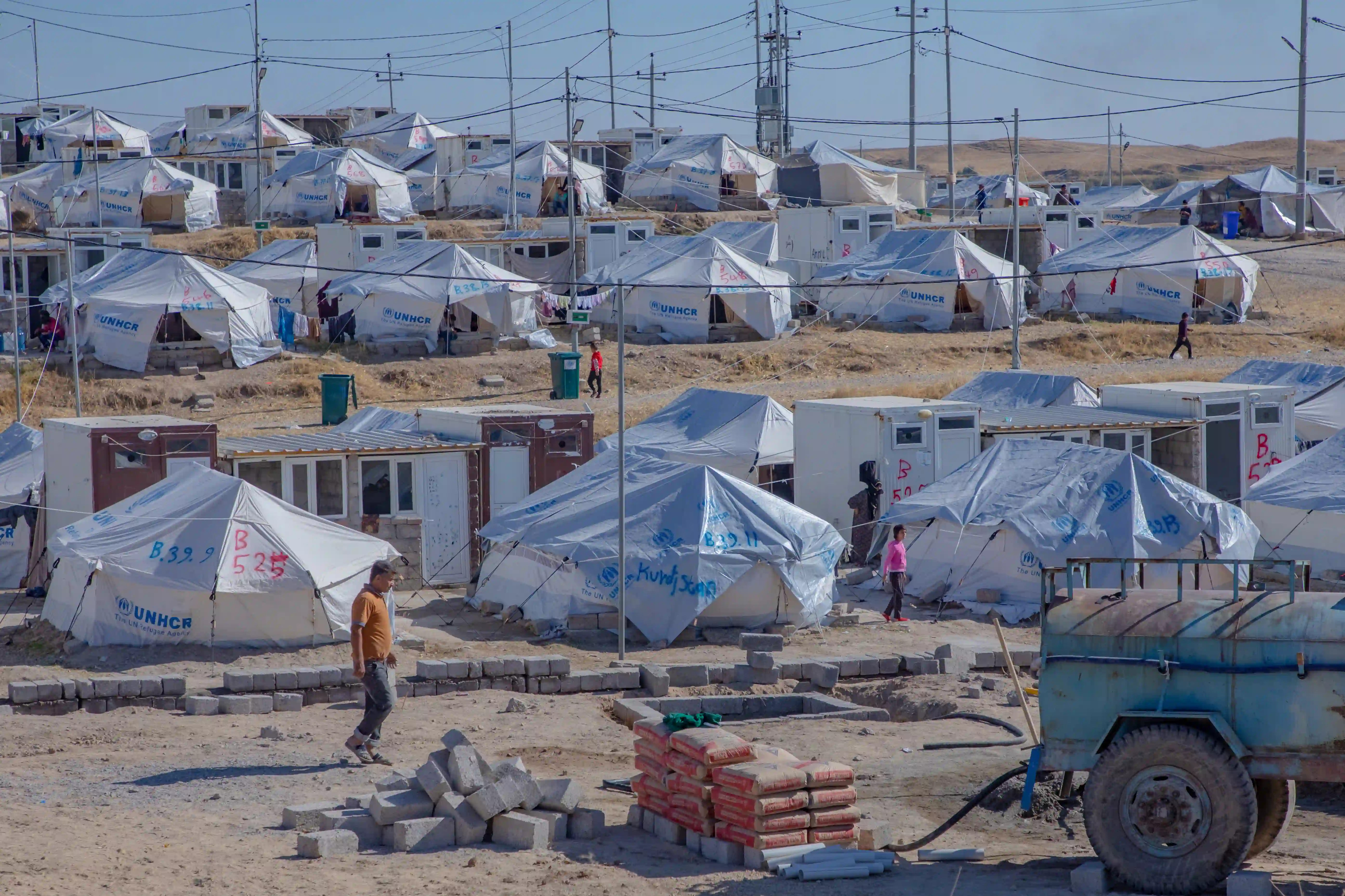A refugee camp in north-west Iraq.