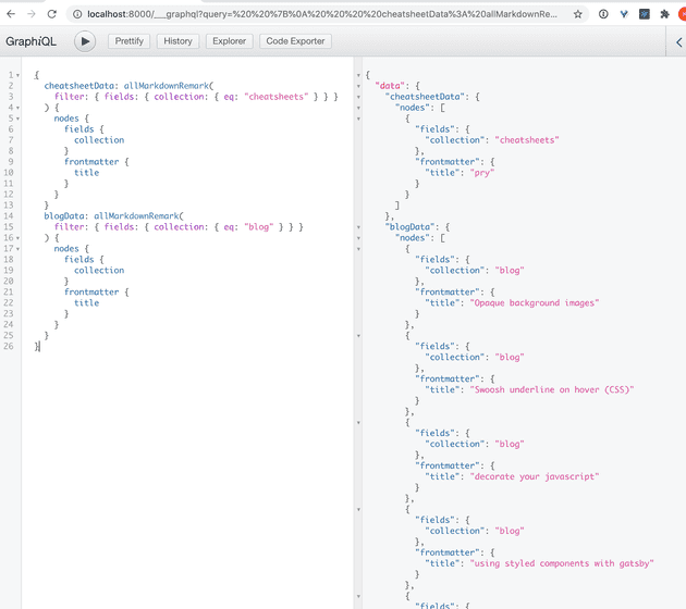 grouped by collection