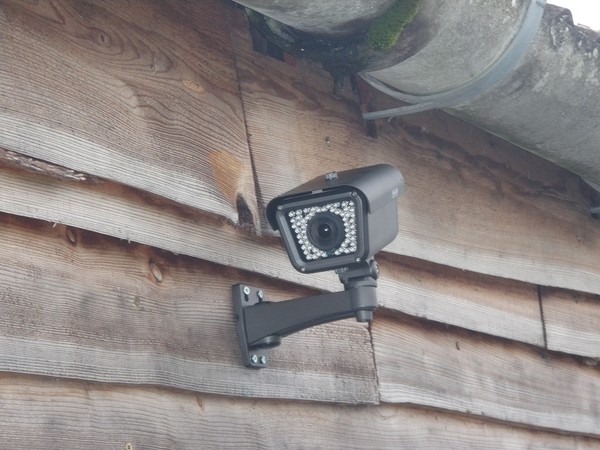 Black CCTV camera