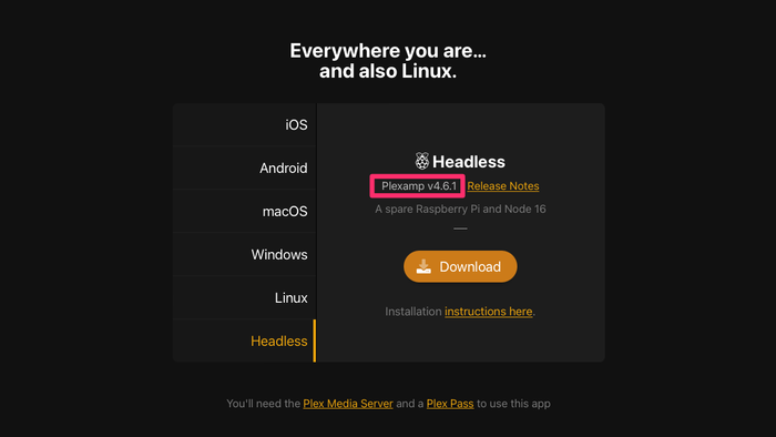 plexamp linux install