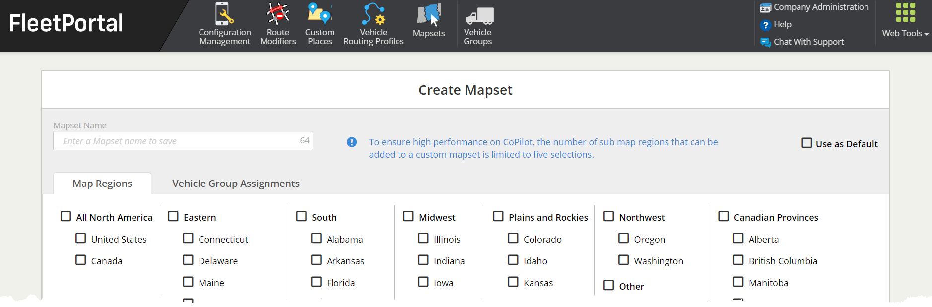 Create Mapset