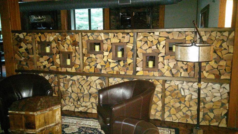 Custom Wood Wall, divided dining and professional space by Dream Concepts Contracting LLC.