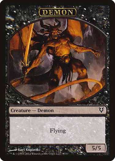 55 Black Demon Creature Token Mtgonl Tokens