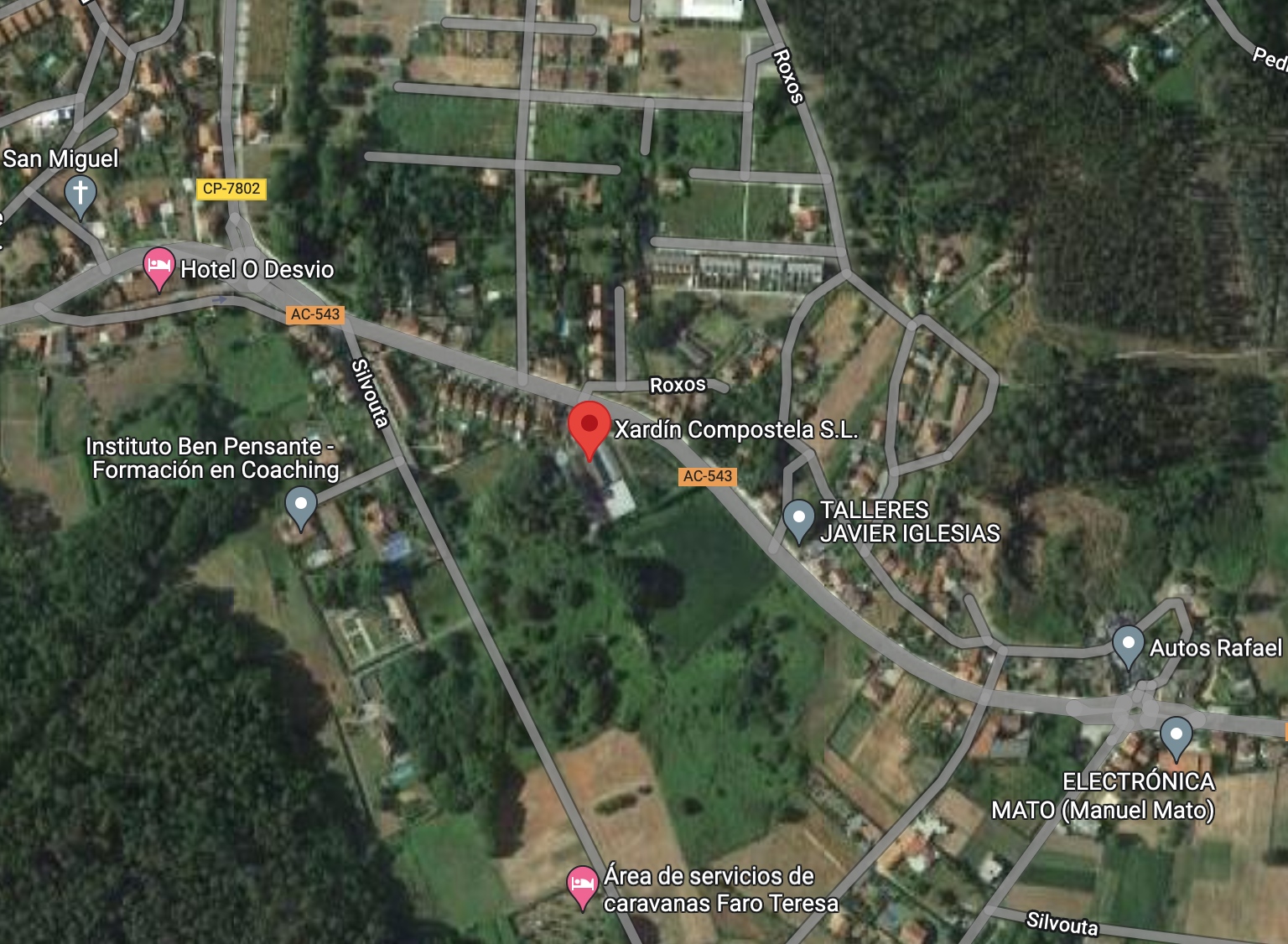 Mapa de la localización del vivero