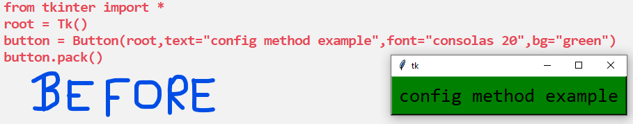 Before using config method example