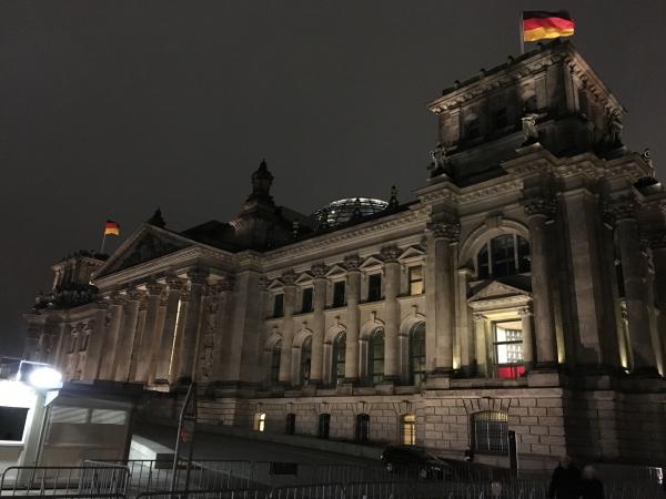 Outside the Reichstag building