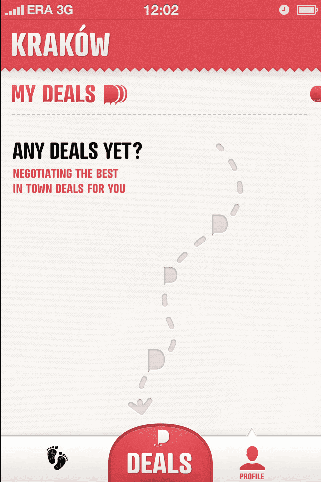 Screenshot of No deals yet