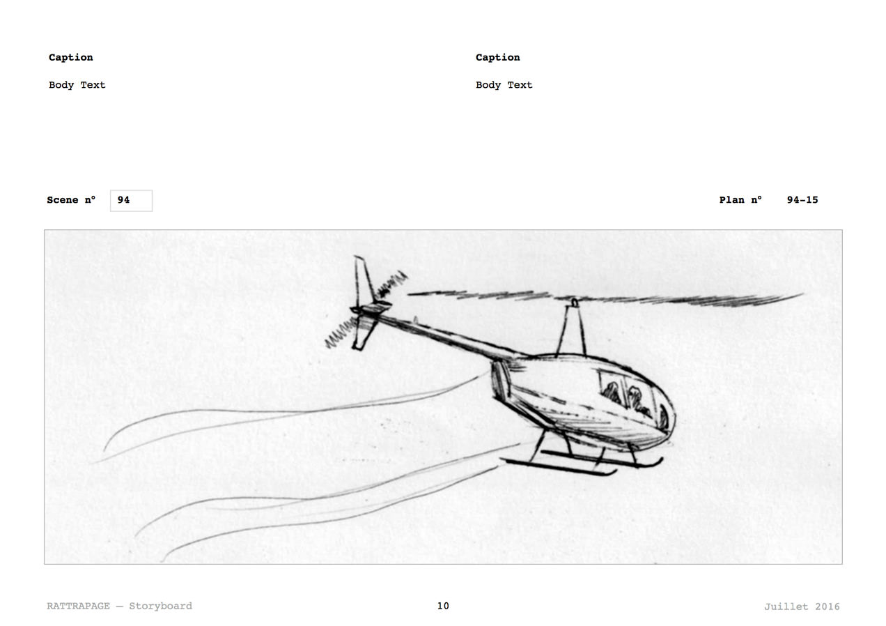 Rattrapage — storyboard — scène hélicoptère, page 10