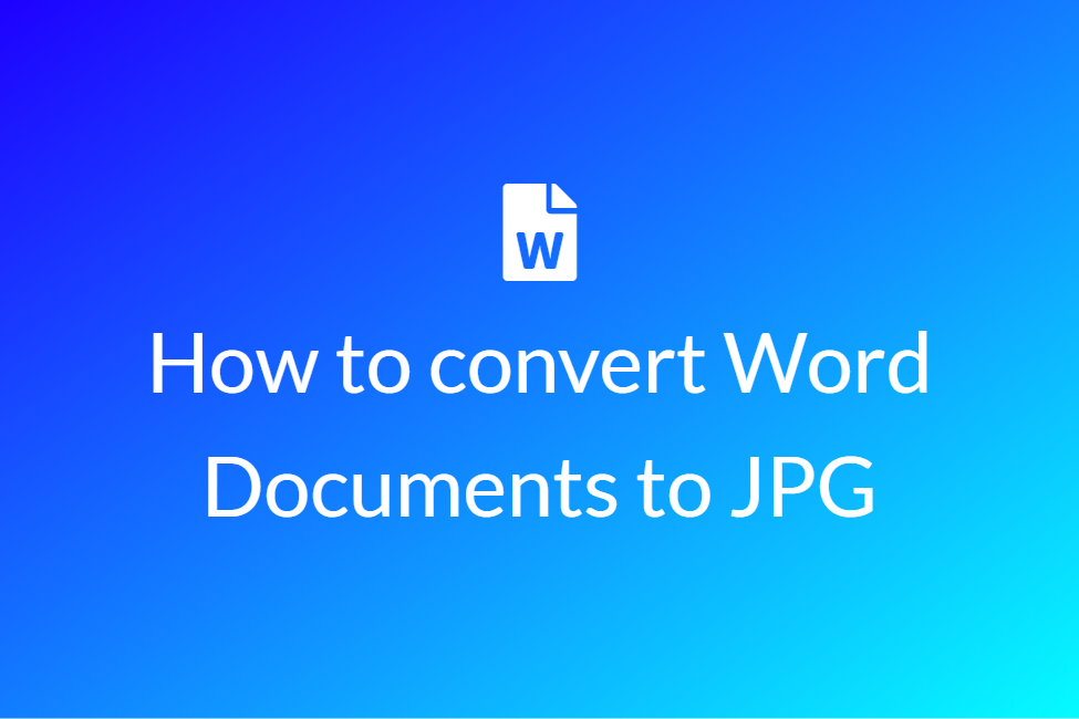 How to convert Word Documents to JPG