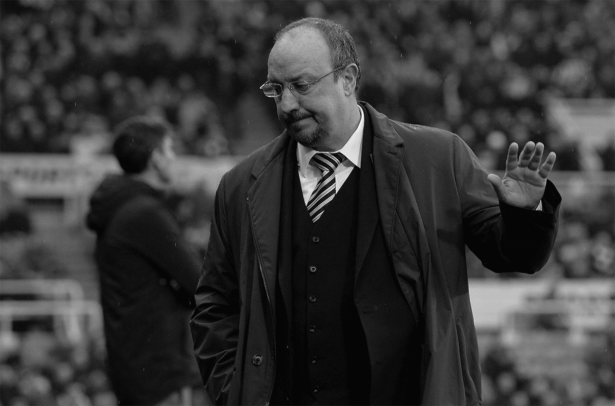 Rafa Benitez ponders as Newcastle United take on Southampton in the Premier League.