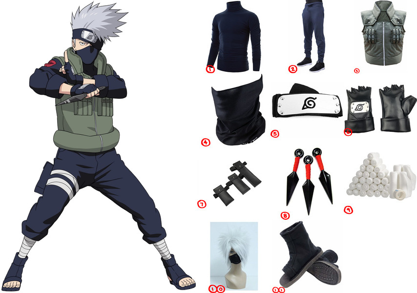 Dress Like Kakashi Hatake Costume For Cosplay And Halloween 