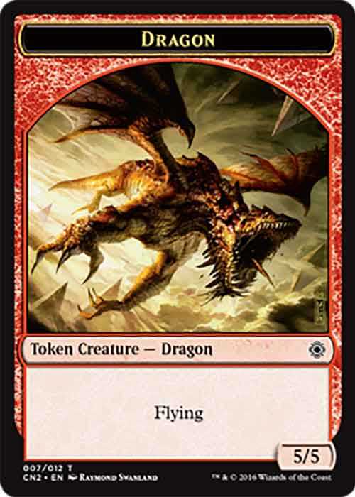 5/5 Red Dragon Creature Token | MTG.onl Tokens