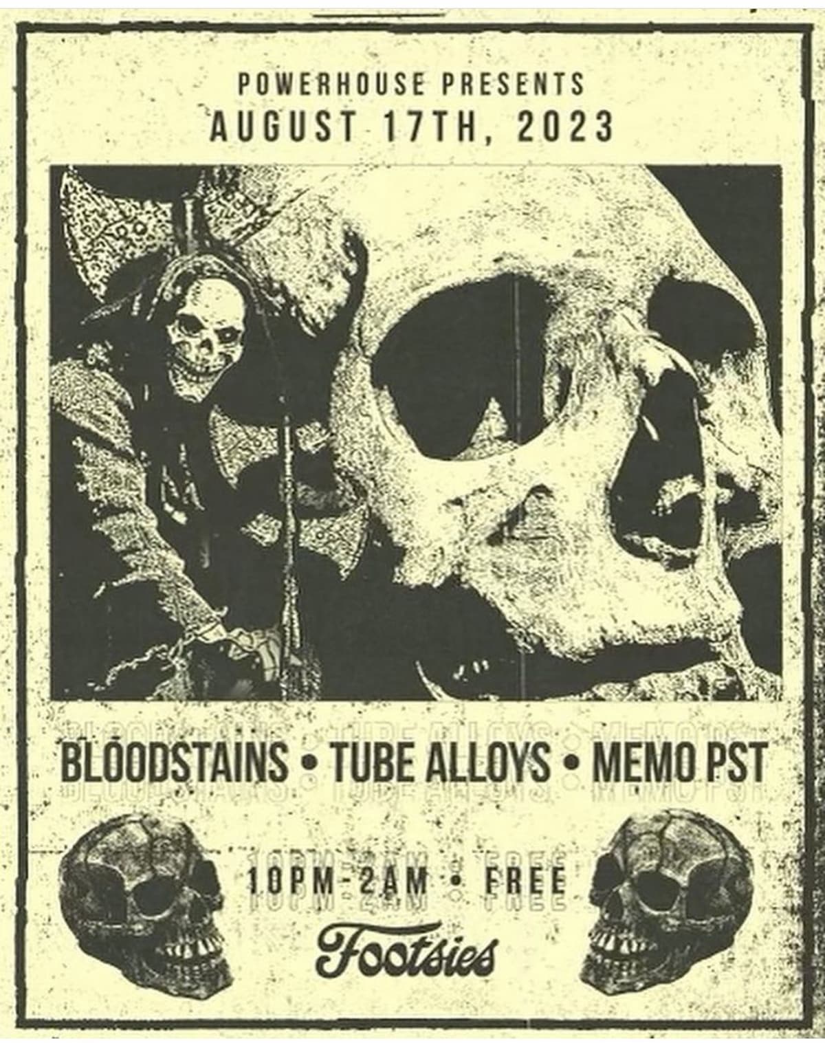 Bloodstains / Tube Alloys / Memo PST