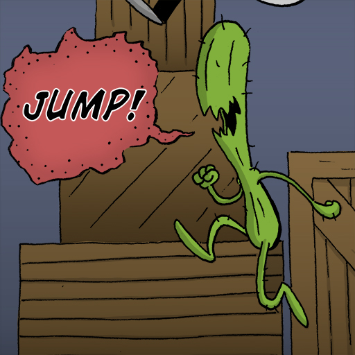 Mad Cactus shows off his athleticism by jumping.