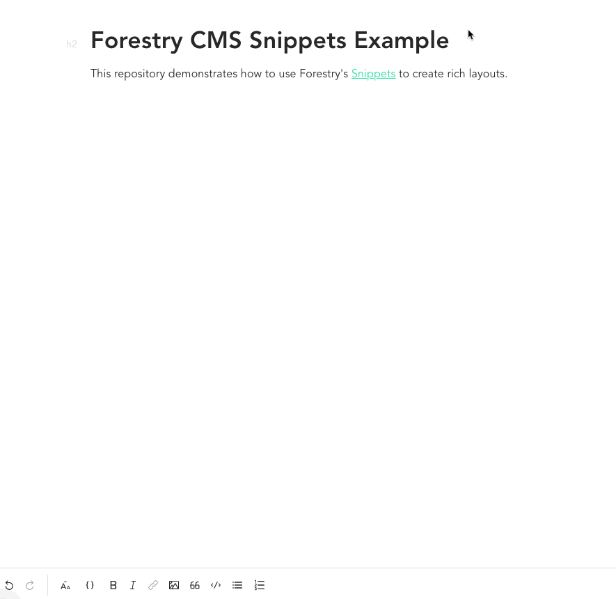 forestry snippets demo