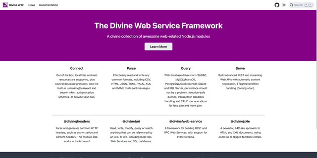 Divine Web Service Framework