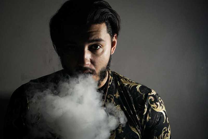 Man smoking weed