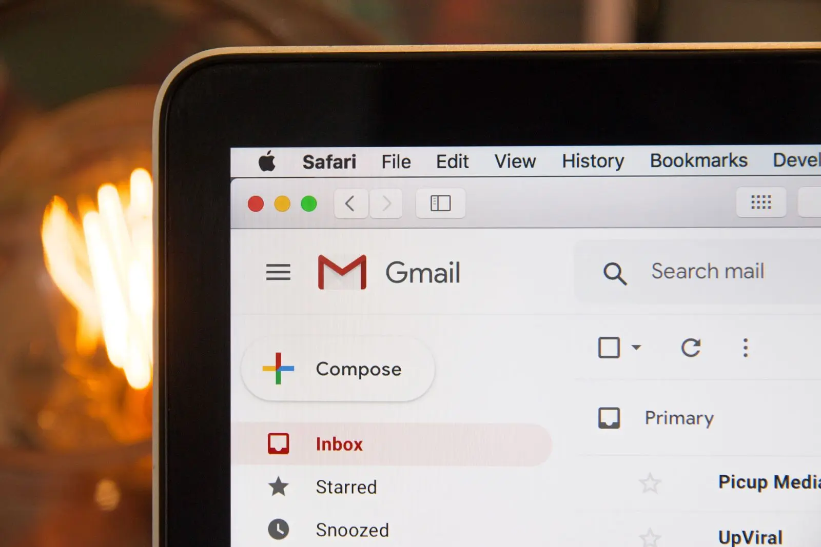 gmail email page
