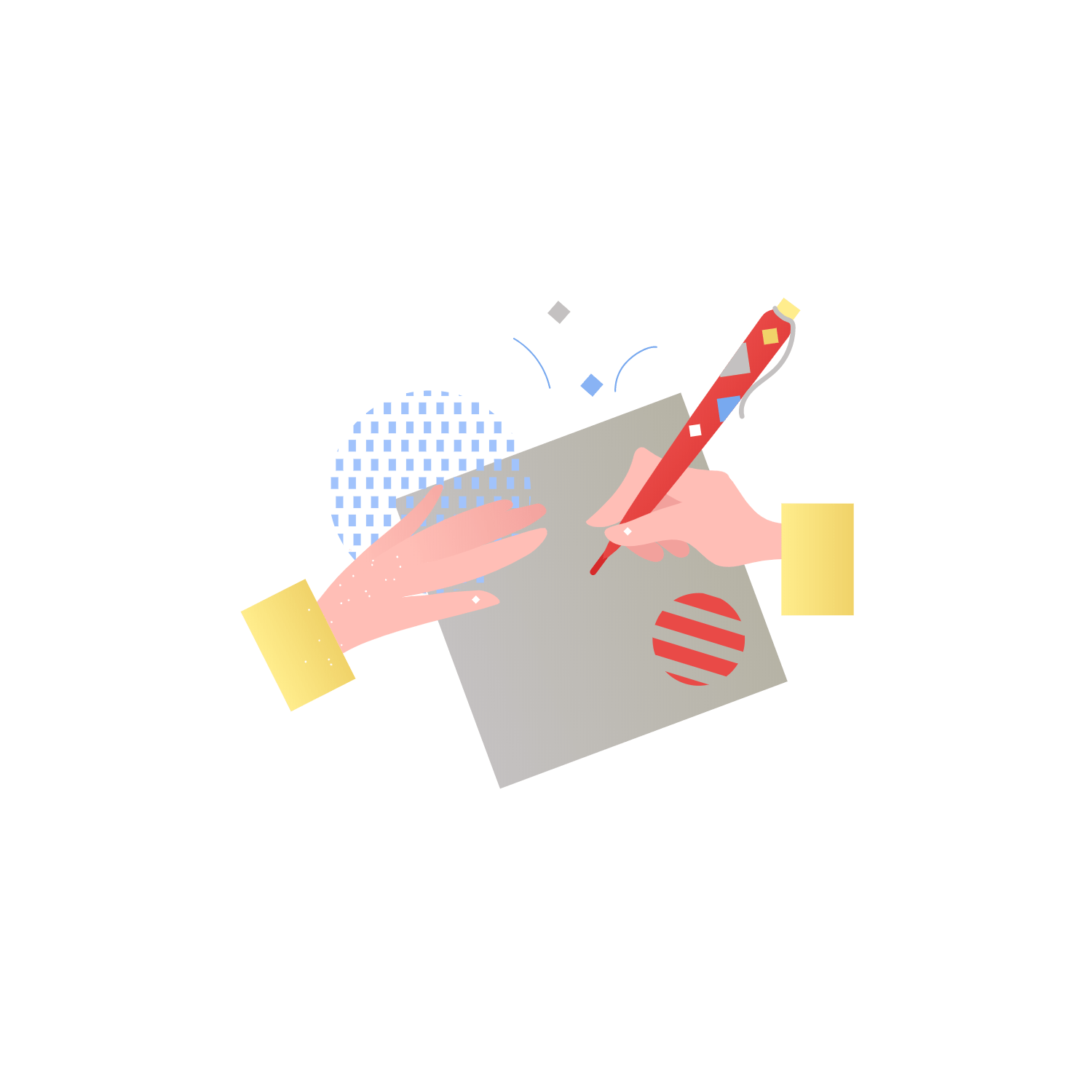 hand writing hand writing