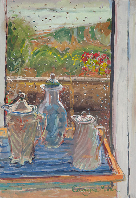 Three Pots gouache painting