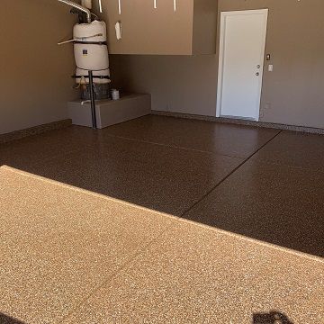 brown epoxy garage floor