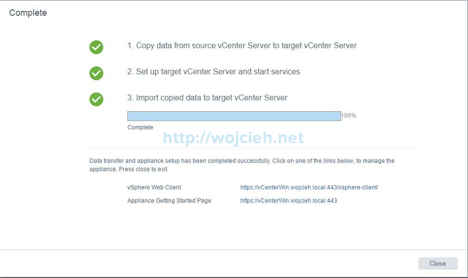 Migration of vCenter Server 6.x to vCenter Server 6.5 - 24