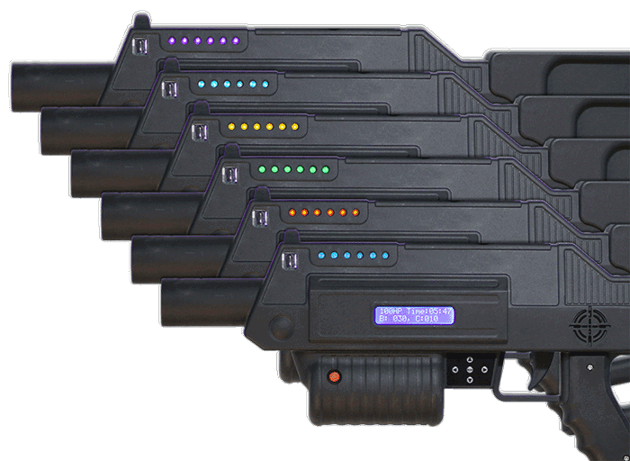 Mobile laser tag guns