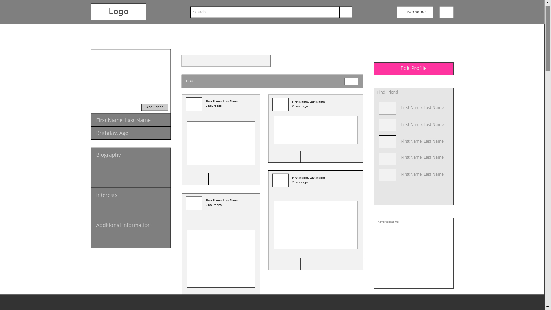 Sporterest Week 2 Wireframe 1