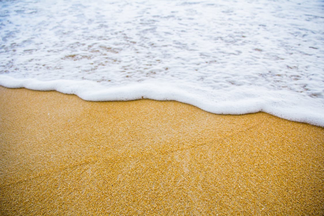 wave on the sand