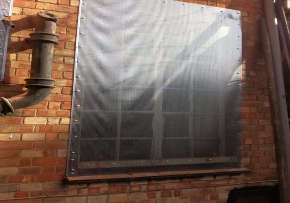 Perforated steel security screen