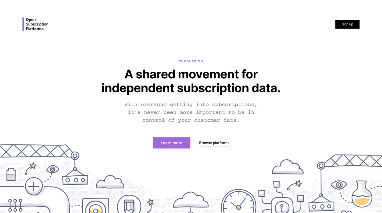 Open Subscription Platforms Website Homepage