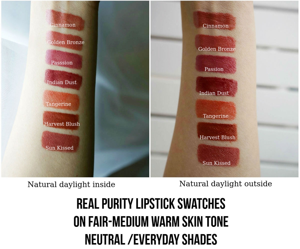 Real Purity Lipstick Neutral Shades