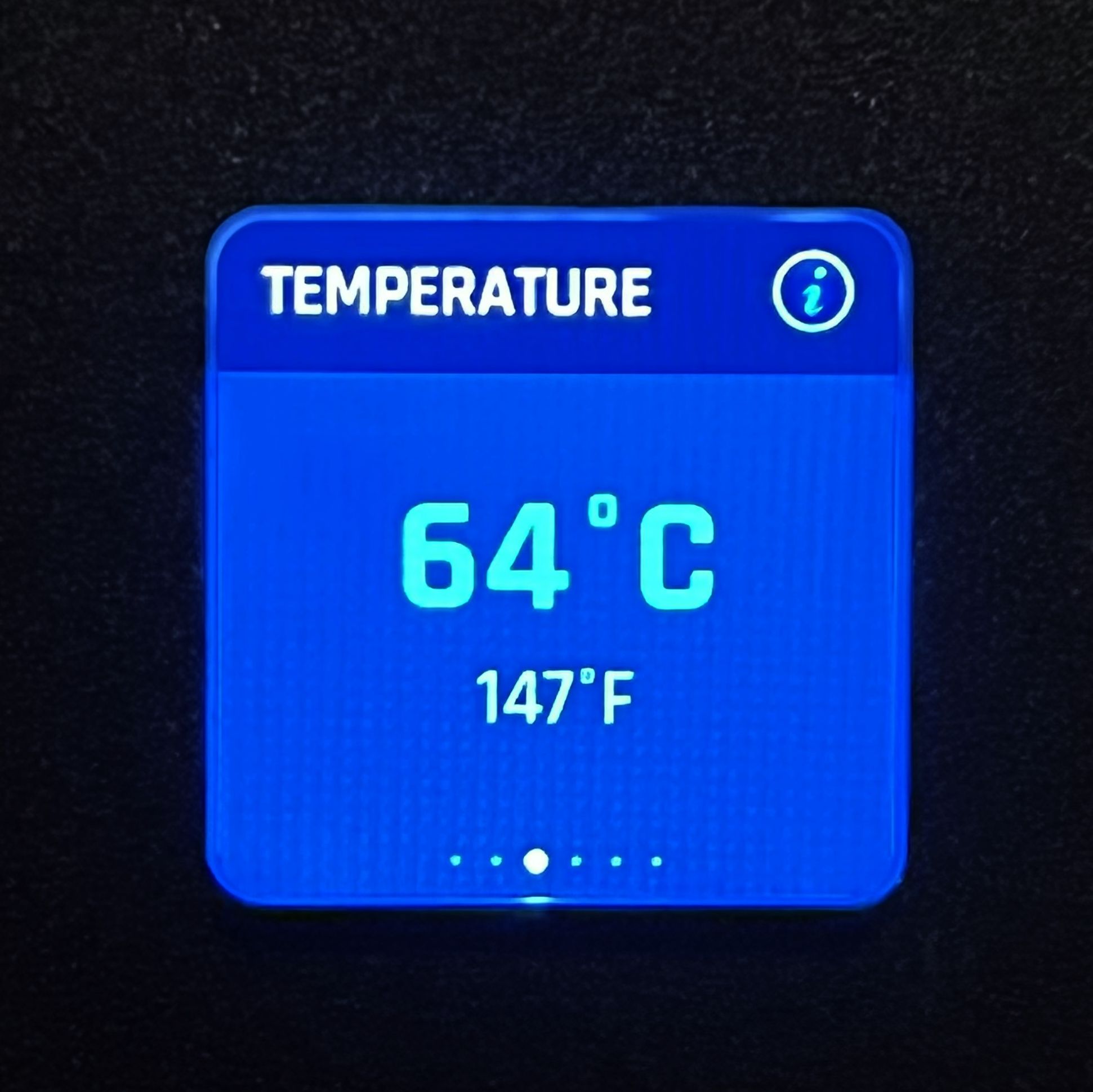 Dream Wall showing temperature on display