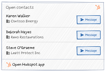 Example mockup of an Adaptive Card design for Digital Assistant