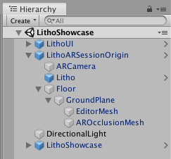 Litho Showcase Hierarchy