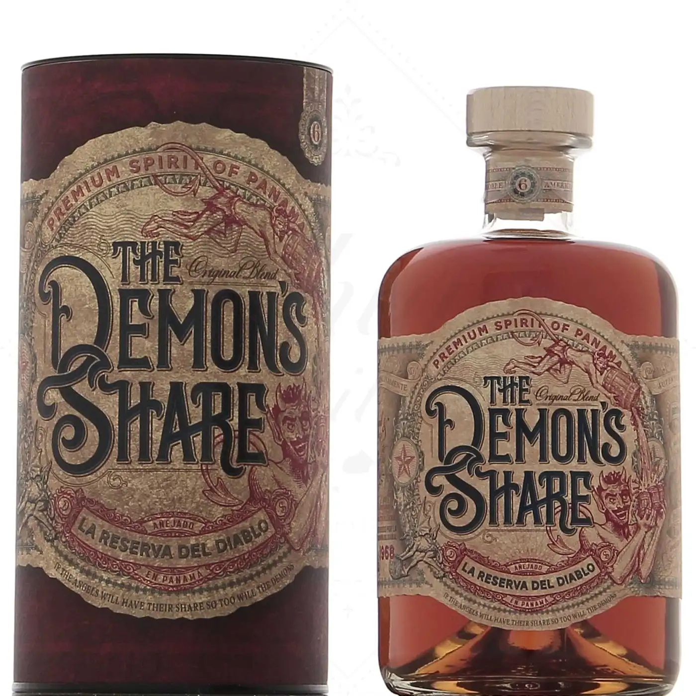 Image of the front of the bottle of the rum The Demon’s Share La Reserva Del Diablo