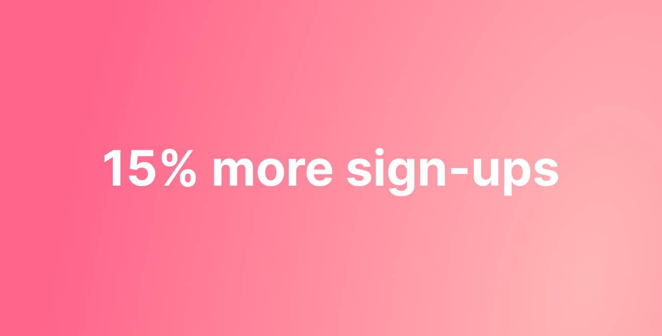 15% more signups after page speed boost