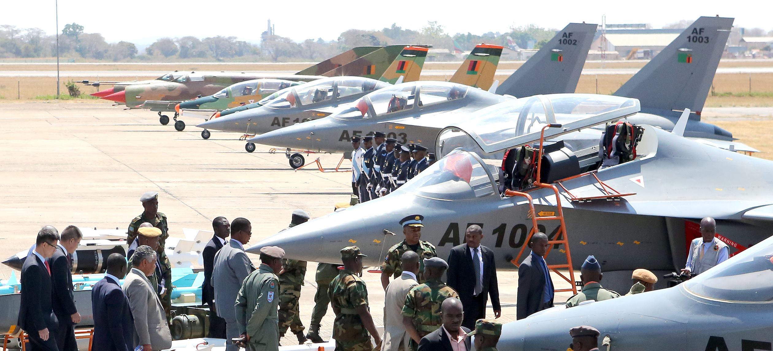 Induction ceremony of Zambia’s new L-15 aircraft by His Excellence Mr. Edgar Lungu.