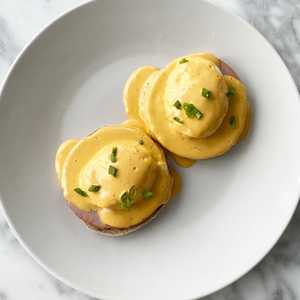 Eggs Benedict with chipotle hollandaise