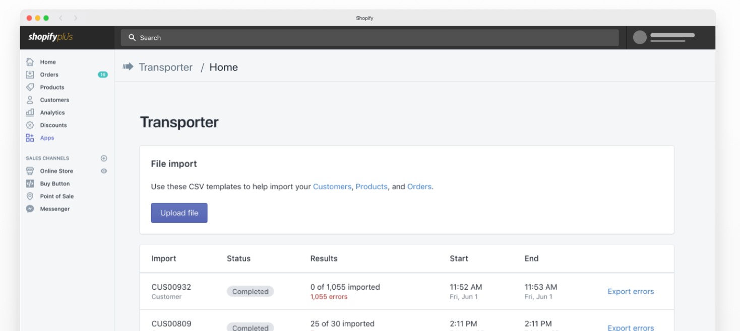 Shopify Transporter | Latori