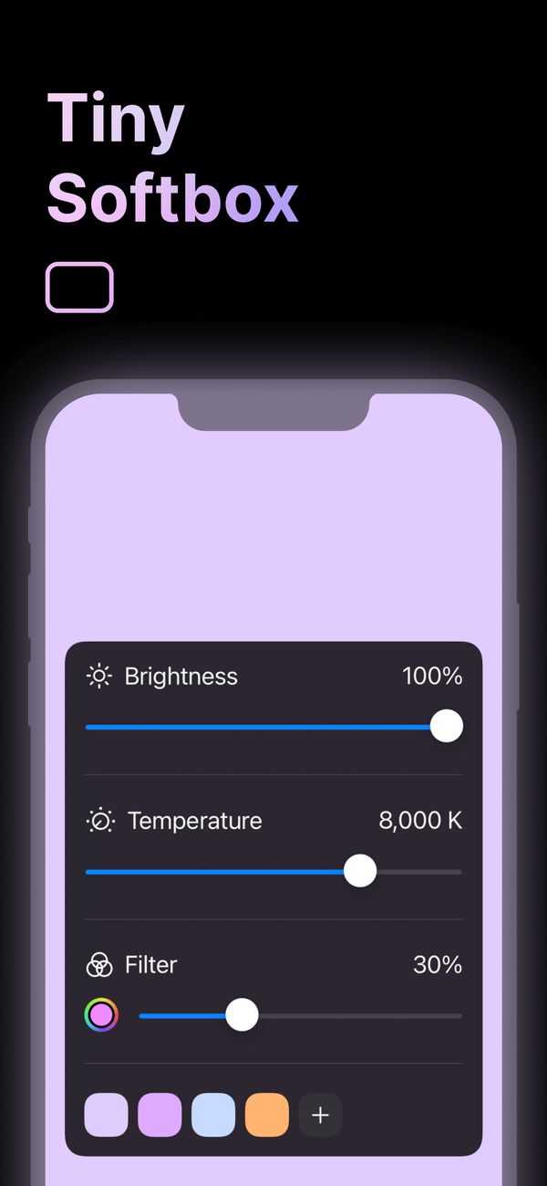 Screenshot of Tiny Softbox app