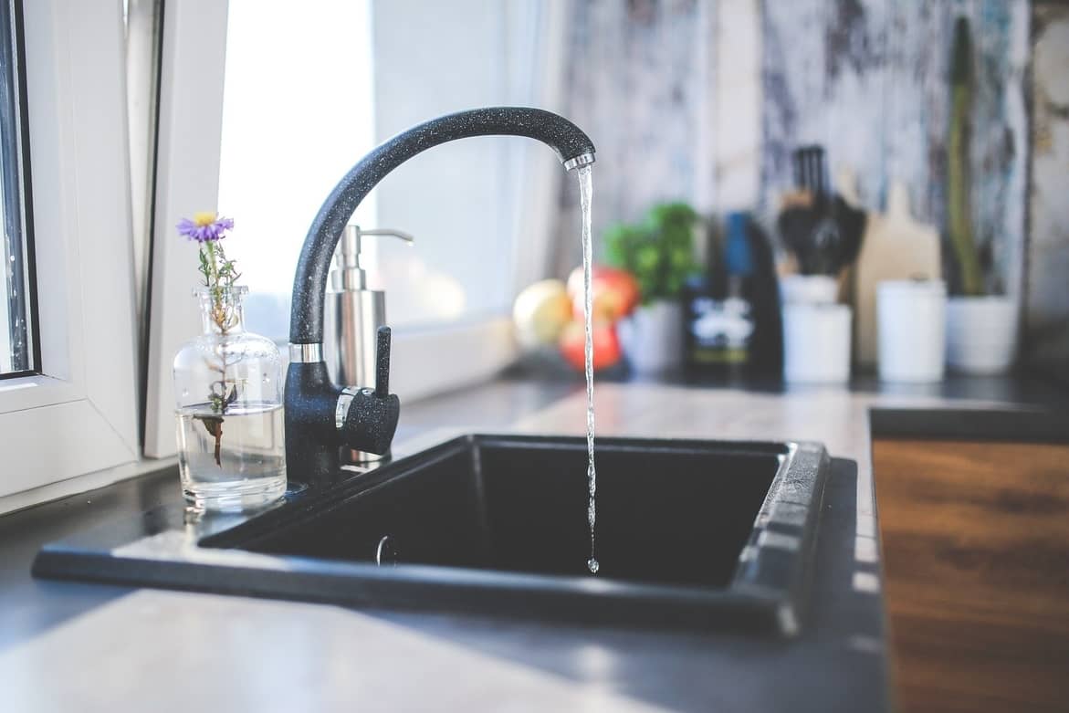 Photo: Black Faucet with Running Water (Source: Pixabay)