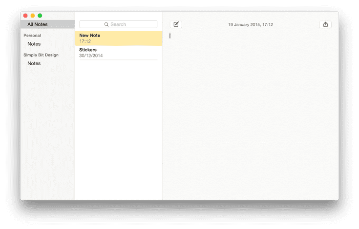 Notes for Mac (iPhone and iPad too) uses the concept of our innate understanding of title-content structure by only displaying the first line of a note in the sideba