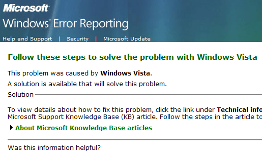 Problem with Windows XP is Windows Vista