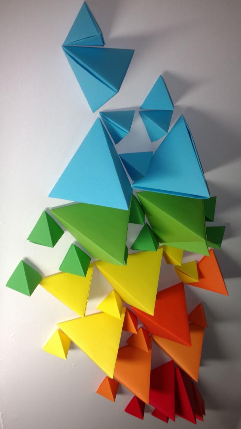 Origami Tetrahedron Wall Art | Declan Webb