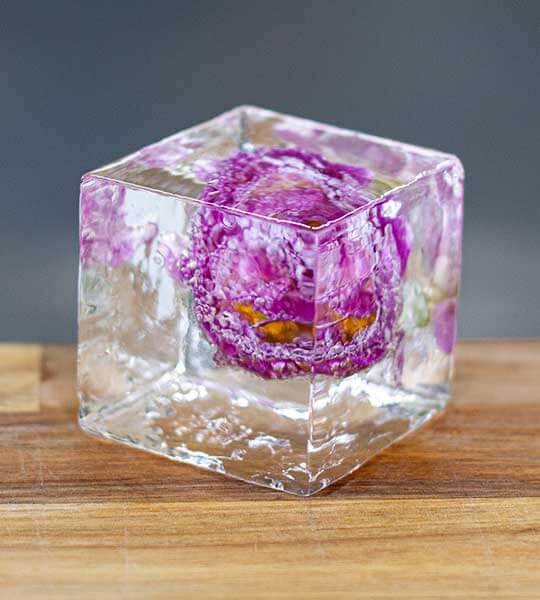 Block Ice botanical infused ice cube